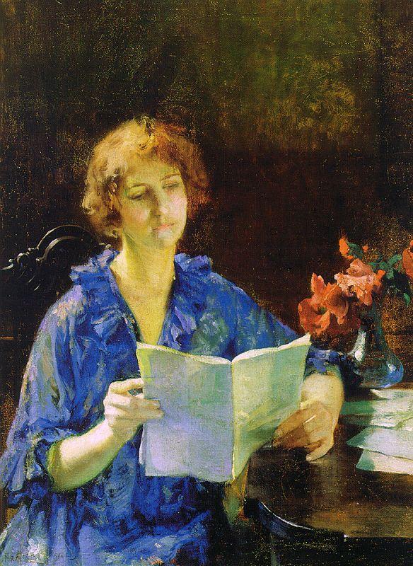 Francis Coates Jones Woman Reading Germany oil painting art